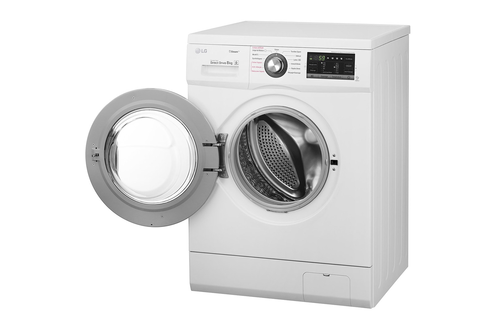 LG Lave-Linge 8KG | Moteur Direct Drive™ | 6 Motion Direct Drive™ | Steam | A+++-30% | Smart Diagnosis™, LG F84G62WHS